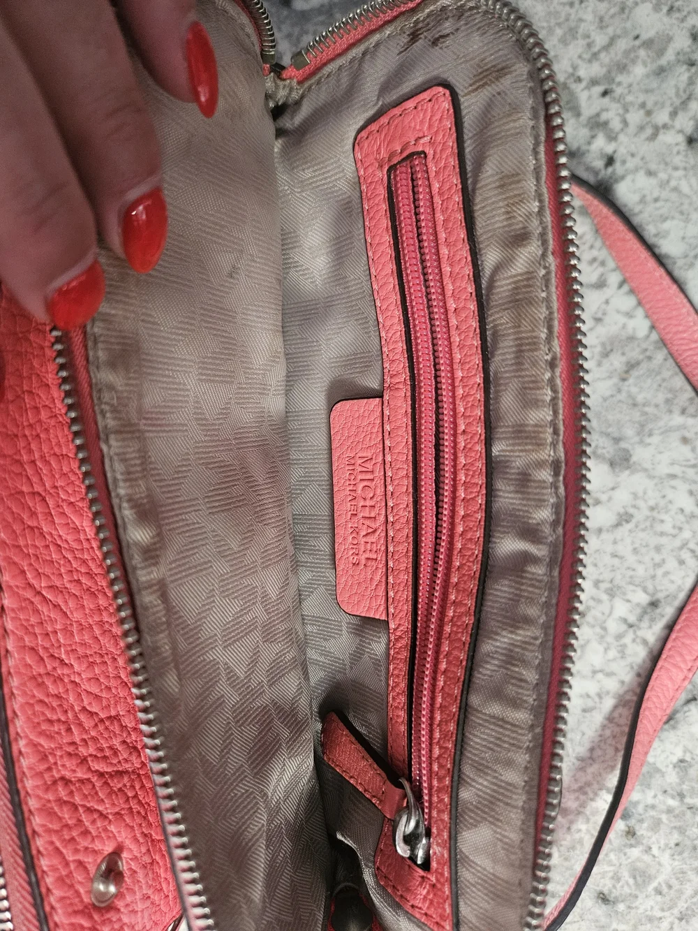 Michael Kors Pink Leather Crossbody Bag